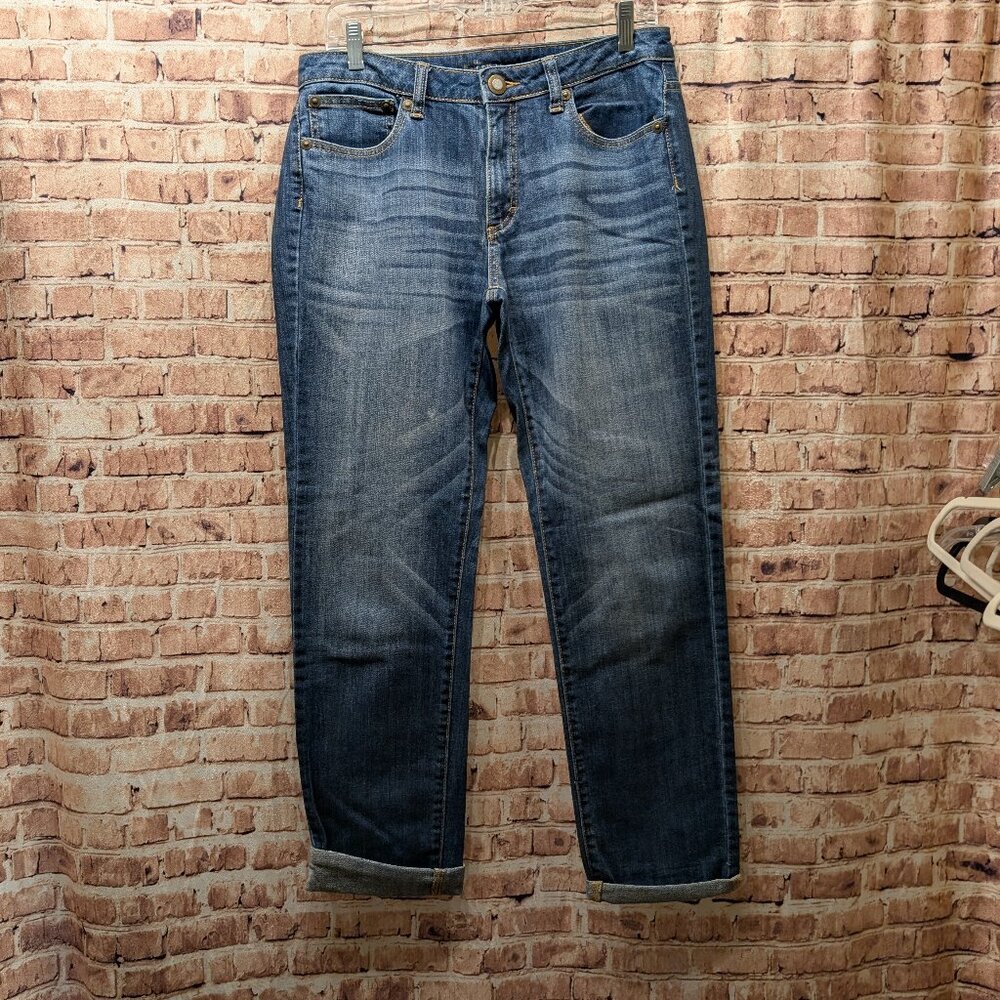 Jennifer Lopez Jeans Boyfriend Classic Blue Denim Size 6L